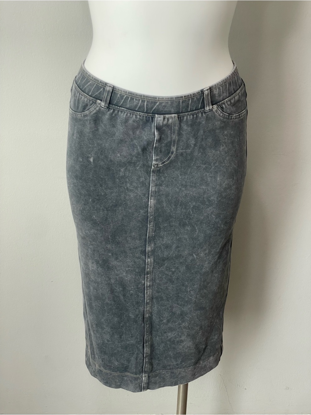Hard Tail Washed Black Pencil Skirt